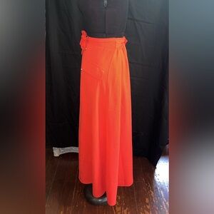 NWOT Maxi Skirt with Button Details Medium  Orange